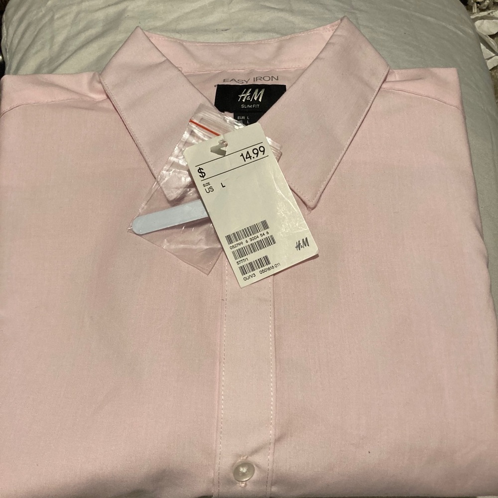 H&M button down pink